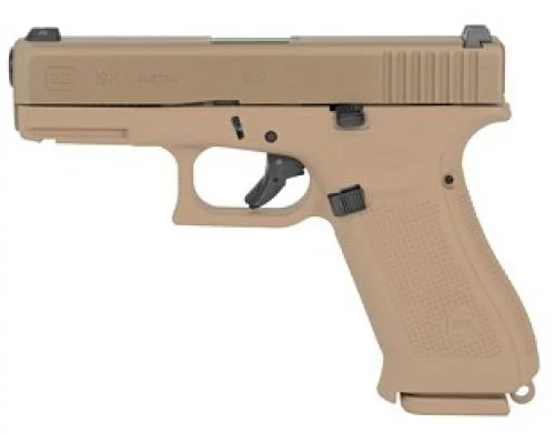 Glock G19X Compact Crossover Bronze/Coyote 17 Rounds 9mm Pistol - 17+1 Rounds | 4.02" Barrel | Polymer Grips | FDE/Tan | Night Sights