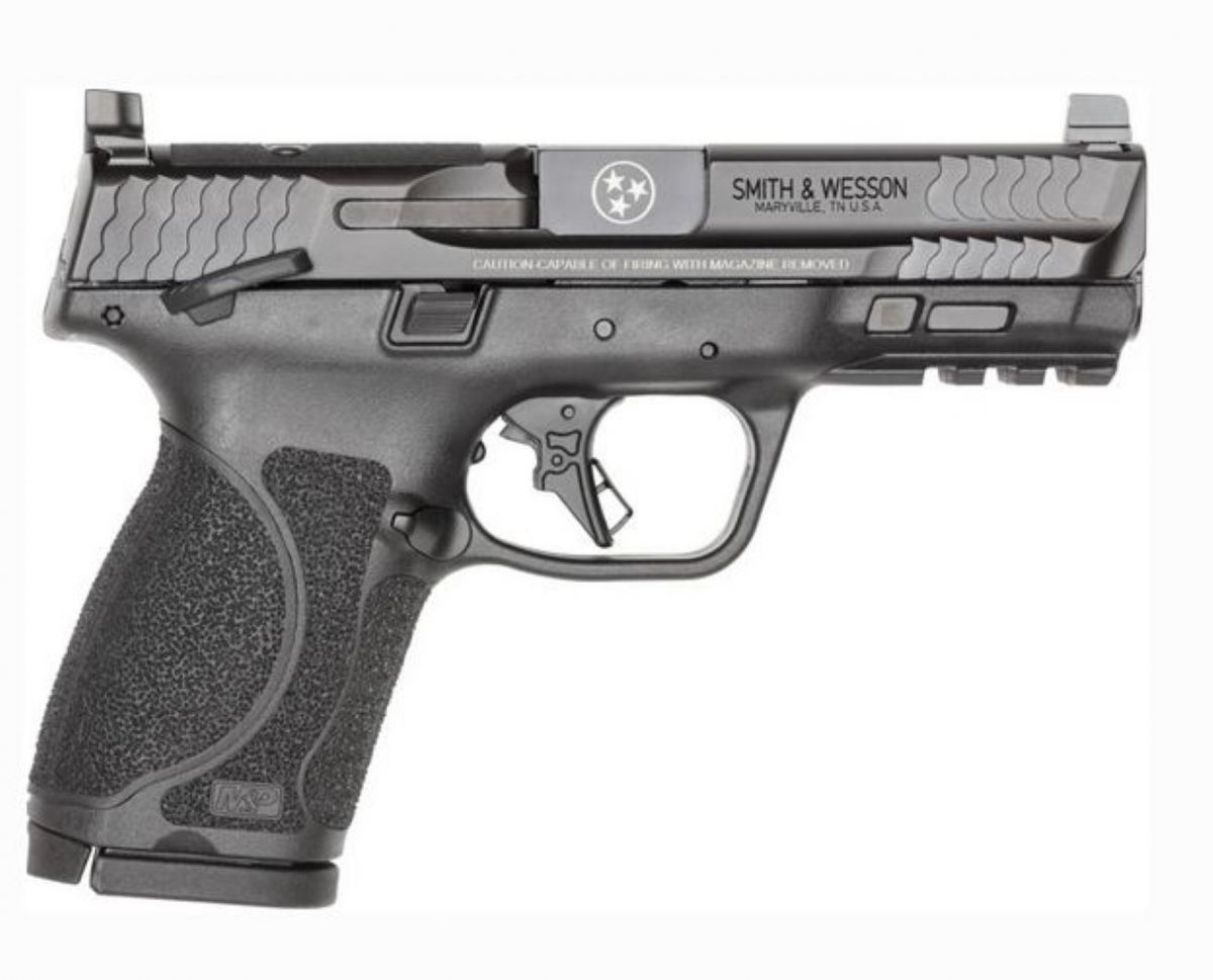 Smith & Wesson M&P9 M2.0 9mm Semi Auto Pistol Engraved TN Flag - 15+1 Rounds | 4" Barrel | Composite Grips | Blue/Black