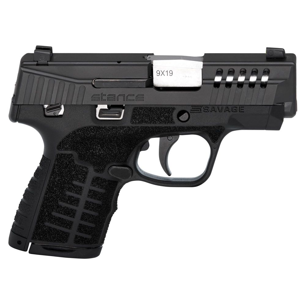 Savage Arms Stancewith TruGlo Night Sights 8 Rounds Manual Safety 9mm Pistol - 7+1 Rounds | 3.2" Barrel | Blue/Black