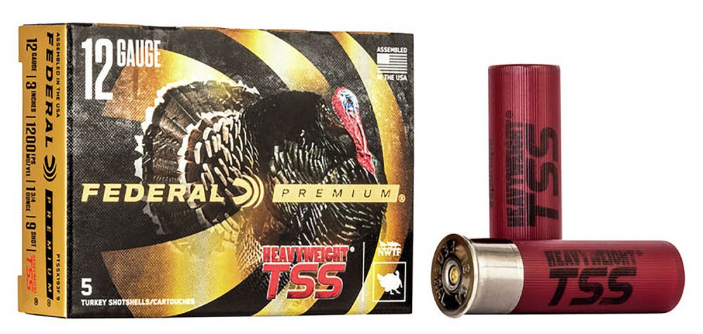 Federal Premium Turkey Heavyweight TSS Non-Toxic Shot 12 Gauge Ammo 3" #9 5 Round Box