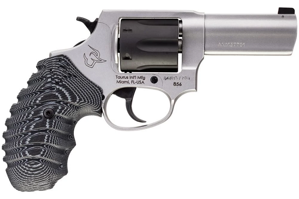 Taurus 856 Defender 38 Special Revolver - 6 Rounds | 3" Barrel | Stainless/Silver | Night Sights