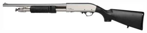 Iver Johnson 12 GA 2-3/4-3 inch - 5+1 Rounds | 18" Barrel | 3" Chamber | Fixed Stock | Synthetic | Stainless/Silver