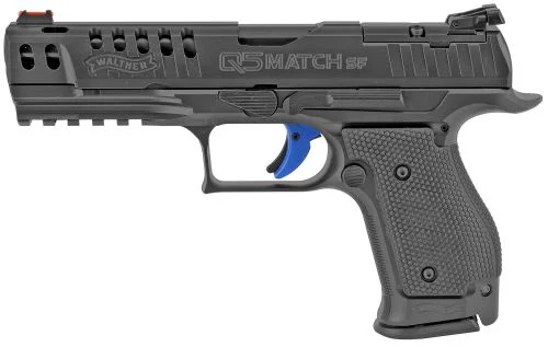 Walther Arms Q5 Match 9mm Luger 5" 10+1 Black Black Ported Steel Slide Black Polymer Grip - 10 Rounds