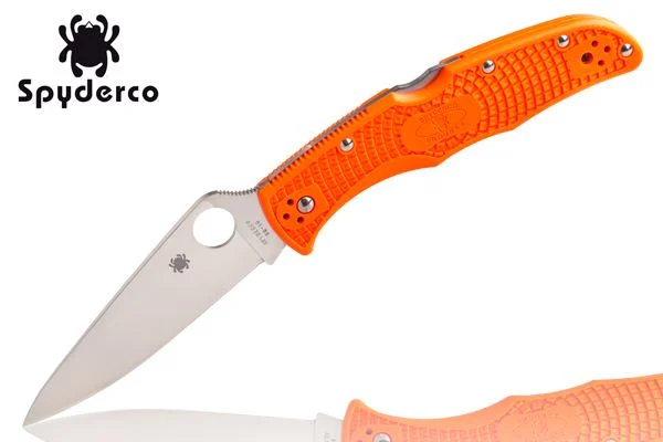 Spyderco Endura4 LWT Orange Plain 3.94" VG-10 FRN Ha