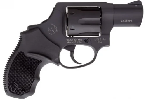 Taurus 856 Concealed Hammer Black 38 Special Revolver - 6 Rounds | 2" Barrel | Rubber Grips | Blue/Black | 3-Dot Sights
