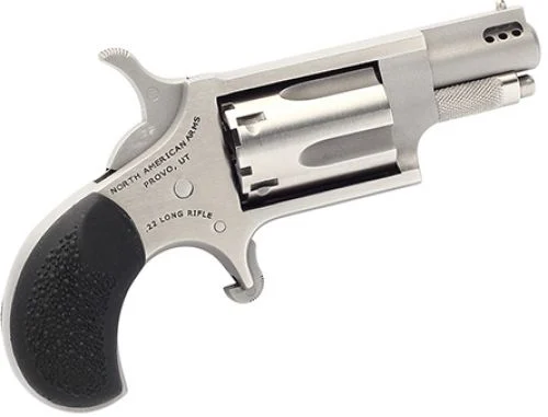 North American Arms Mini Ported 1.125" Barrel 22 Long Rifle Revolver - 5 Rounds | 1.125" Barrel | Stainless/Silver