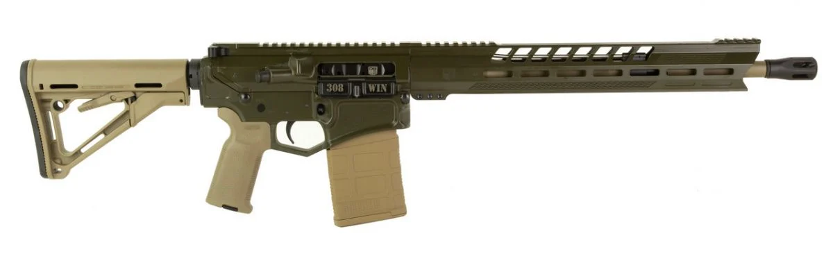 DBF DB10 .308 16" FDE/ODG - 20 Rounds | 16" Barrel | Magpul MOE Stock | Green