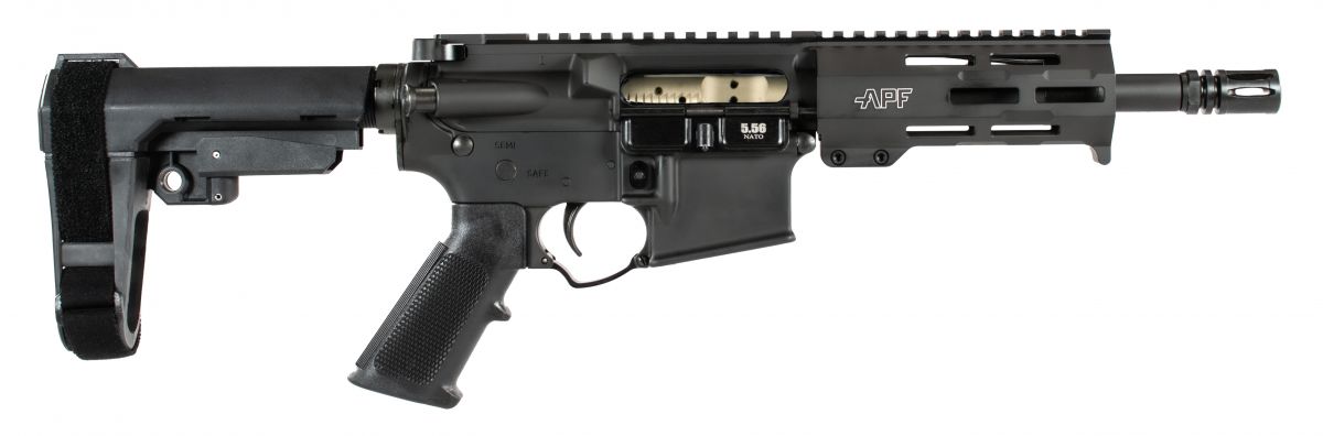 APF 5.56 Pistol 7.5 Black W/Brace - 30 Rounds | 4.5" Barrel