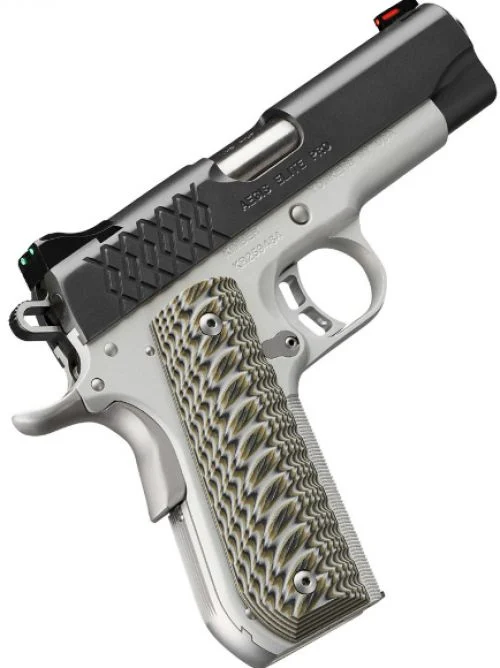 Kimber Aegis Elite Pro Pistol - 45ACP, 4 IN. Barrel 8Rd - 8 Rounds | 4" Barrel | Composite Grips | Stainless/Silver | Night Sights