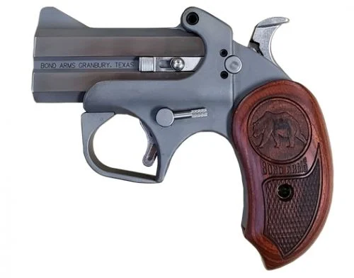 Bond Arms Grizzly 410/45 Long Colt Derringer - 2 Rounds | 3" Barrel | Wood Grips | Stainless/Silver