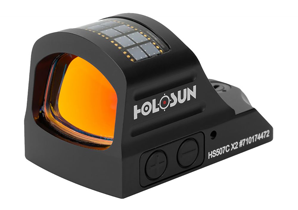 Holosun HS507C X2 1x Red 2 MOA Dot / 32 MOA Circle Reflex Sight - CR1632 Battery | Unlimited Eye Relief | 1x Fixed Magnification | 1.78" Length
