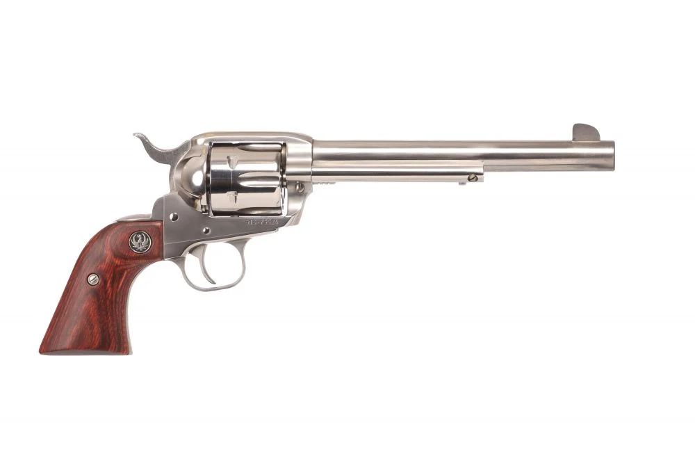 Vaquero .357 MAG SS/WD Small Frame/XR3 GripFrame - 6 Rounds | 7.5" Barrel | Wood Grips | Stainless/Silver