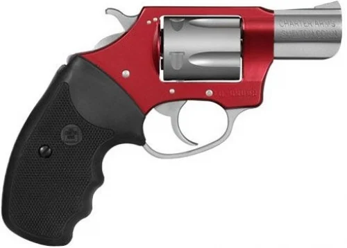 Charter Arms Undercover Lite Red/Stainless 38 Special Revolver - 5 Rounds | 2" Barrel | Polymer Grips | Stainless/Silver | 3-Dot Sights