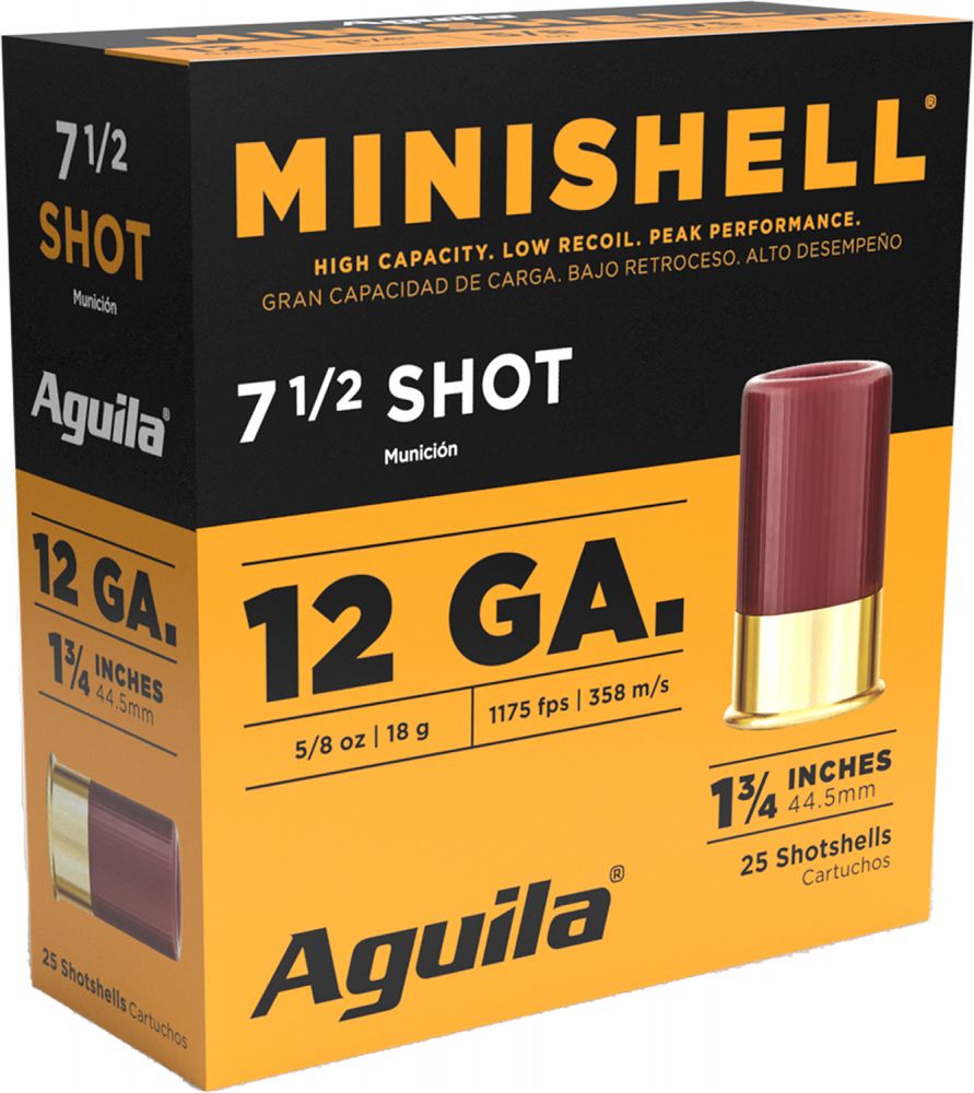 Aguila Minishell 12 Gauge Ammo1.75" 5/8 oz #7.5 Shot 25 round box