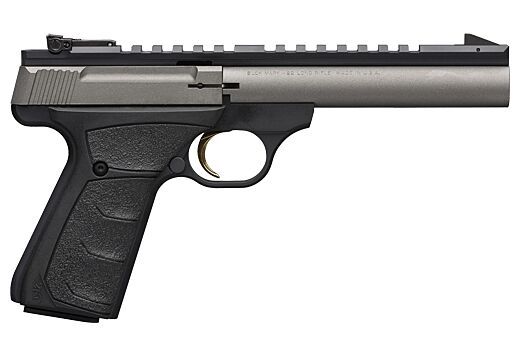 Browning Buck Mark Field/Target .22LR Semi-Auto Pistol - 10+1 Rounds | 5.5" Barrel | Rubber Grips | Blue/Black | Adjustable Sights