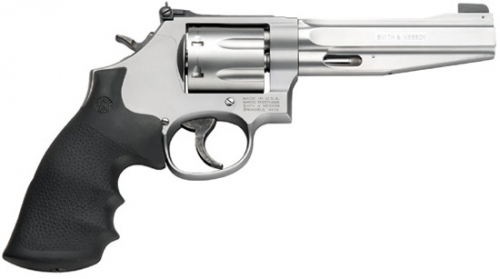 Smith & Wesson Performance Center Pro Model 686 Plus 357 Magnum Revolver - 7 Rounds | 5" Barrel | Polymer Grips | Stainless/Silver | 3-Dot Sights