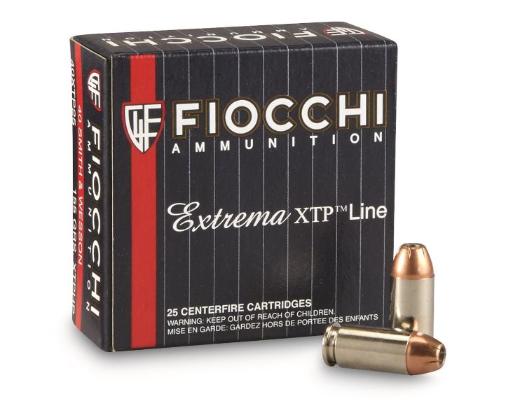 Fiocchi 40 S&W 155 Grain Extreme Terminal Performance Hollow - Nickel Plated Brass Casing
