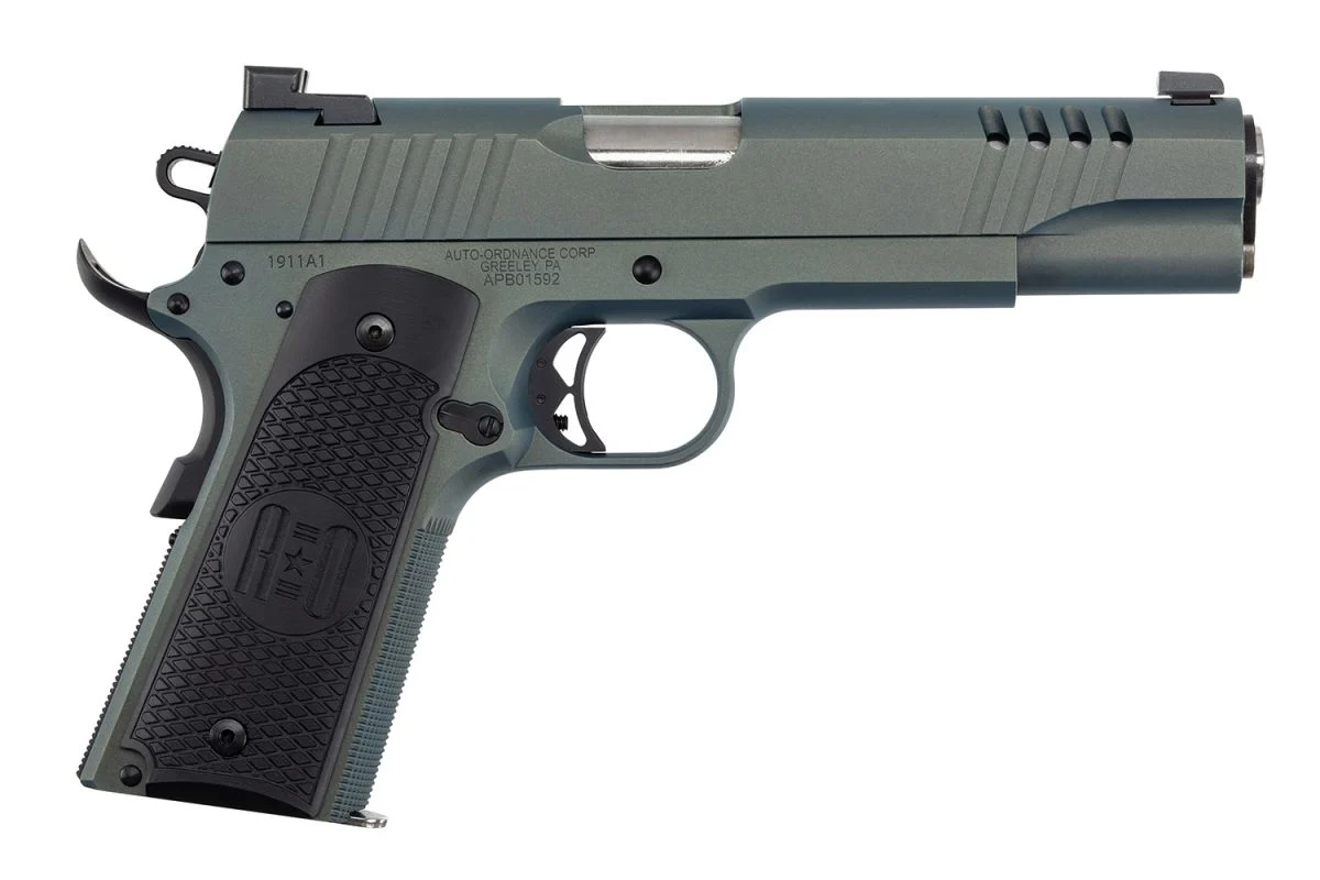 Auto-ordnance 1911a1 .45acp Stainless Steel Northern Lights G10 Grips - 7+1 Rounds | 5.01" Barrel