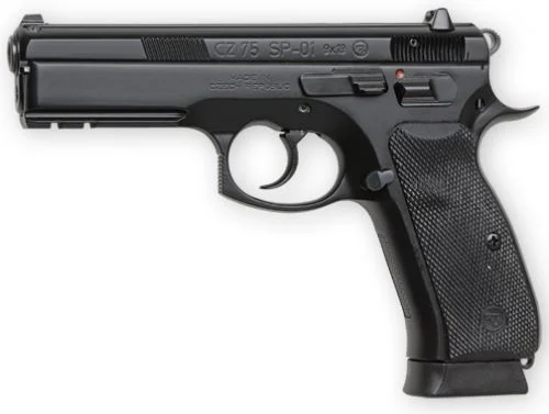 CZ 75 SP-01 9mm 4.6" Black Polycoat,10+1 - 10+1 Rounds | 4.7" Barrel | Polymer Grips | Blue/Black | Night Sights