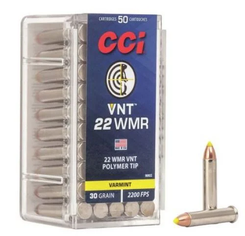 CCIVarmint.22 WMR 30grVarmint Tipped 50rd Box - Brass Casing