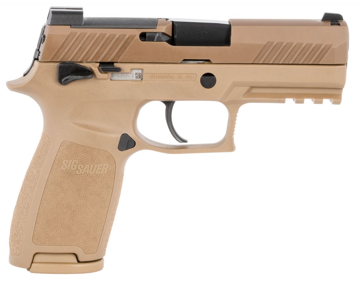 Sig Sauer P320 M18 9mm Pistol - 10+1 Rounds | 3.9" Barrel | FDE/Tan | Night Sights