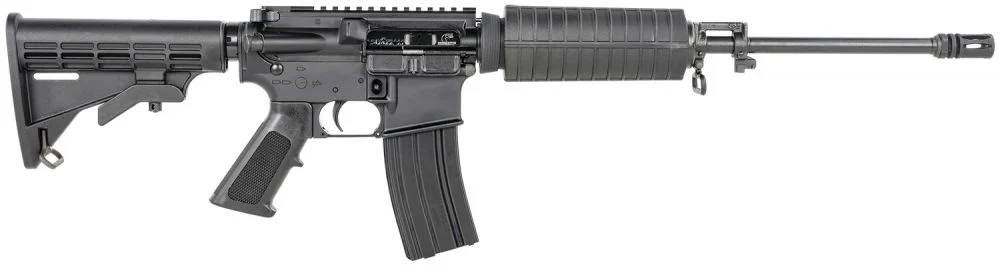 Bushmaster QRC 223 Remington/5.56 NATO AR15 Semi Auto Rifle - 30+1 Rounds | 16" Barrel | 6-Position Black Stock | Synthetic | Blue/Black