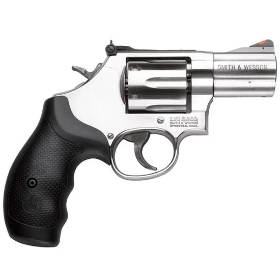 Smith & Wesson Model 686 6 Round 2.5" 357 Magnum Revolver - 6 Rounds | 2.5" Barrel | Polymer Grips | Stainless/Silver | 3-Dot Sights