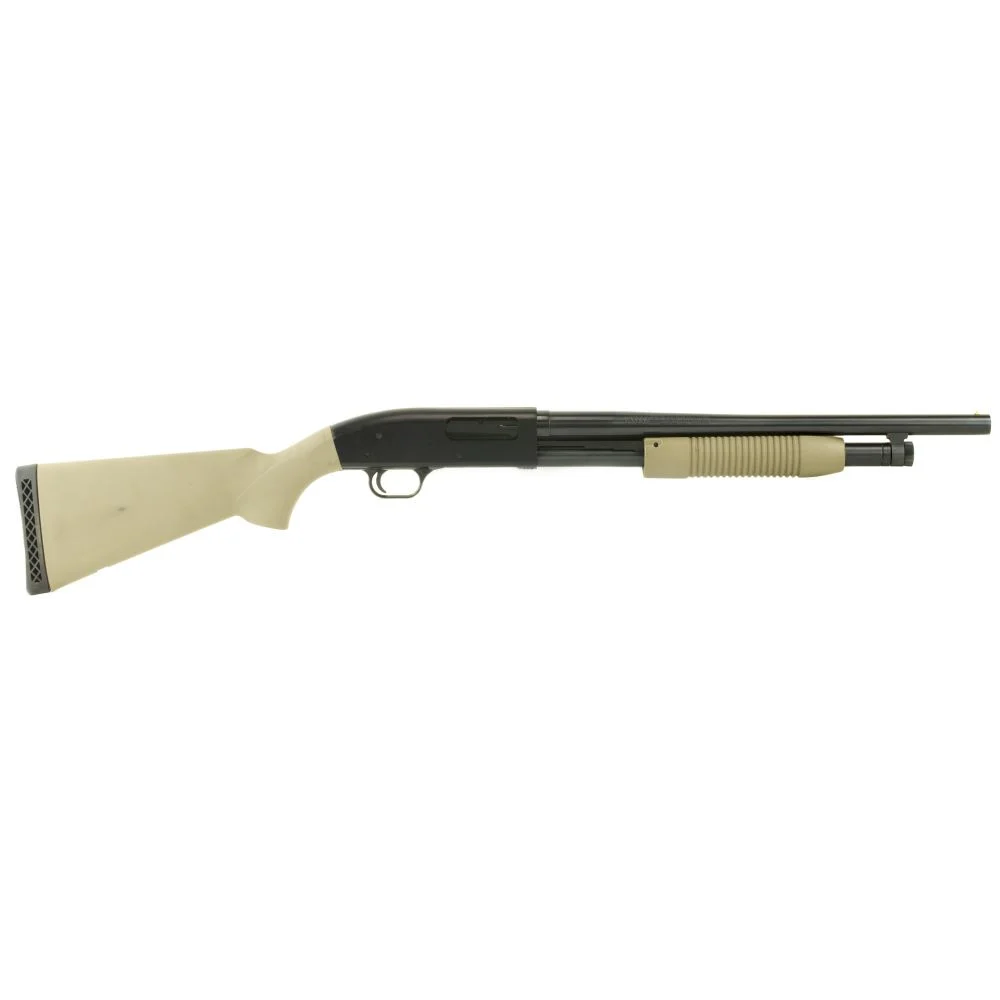 Maverick Arms 88 Security 12 Gauge Pump Shotgun - 6 Rounds | 18.5" Barrel | 3" Chamber | Flat Dark Earth Stock | Synthetic | Blue/Black