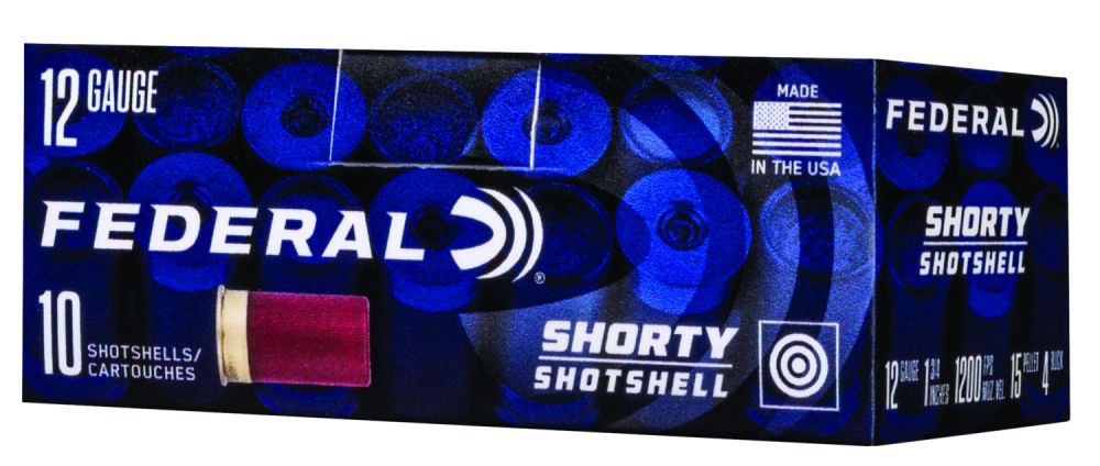 Federal Shorty 12 Gauge Ammo 1.75" 15 Pellets 4-Buck10rd box