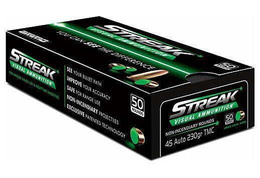 Streak .45 ACP 230gr TMC Green Tracer 50rd - Brass Casing