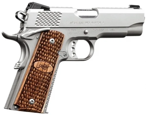 Kimber Stainless Pro Raptor II 9mm Pistol - 9 Rounds | 4" Barrel | Wood Grips | Stainless/Silver | Night Sights