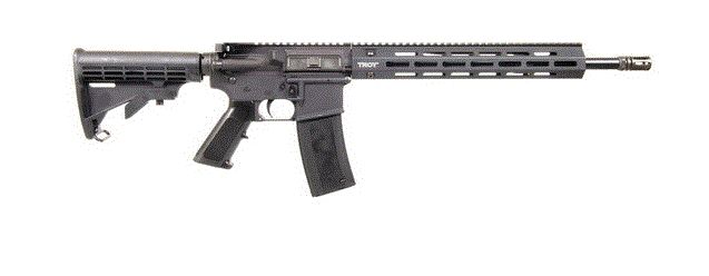 Troy SPC-A3 Black 223 Remington/5.56 NATO AR15 Semi Auto Rifle - 30+1 Rounds | 16" Barrel | M4 Stock | Synthetic | Blue/Black