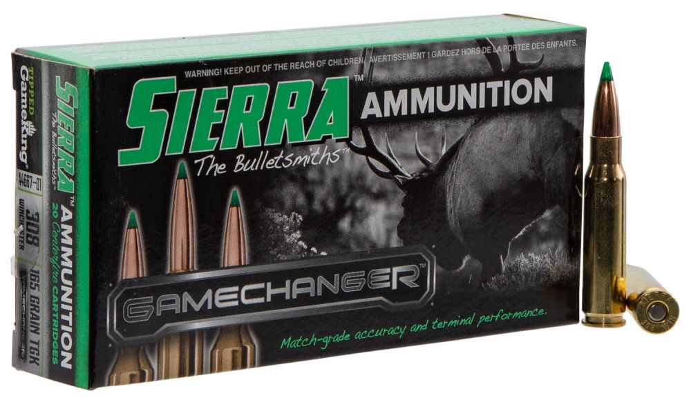 Sierra GameChanger 308 Win 165 gr Tipped GameKing 20 Bx/ 10 Cs - Brass Casing