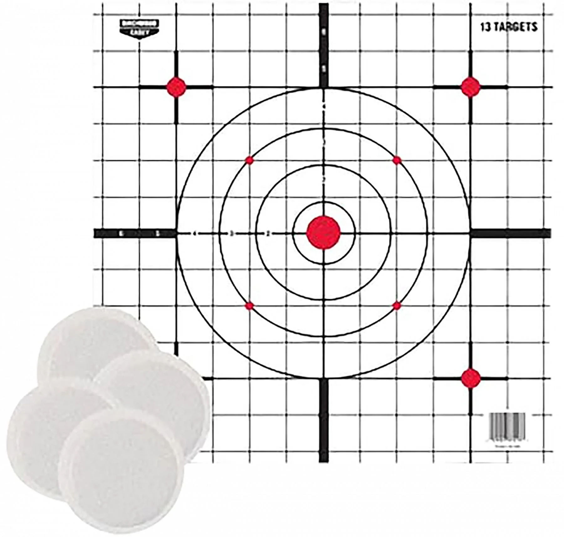 Birchwood Casey BC-37216T EZE-Scorer Thermal Targets Thermal Sight-In Hanging Paper 12" x 12" Black/Red/White