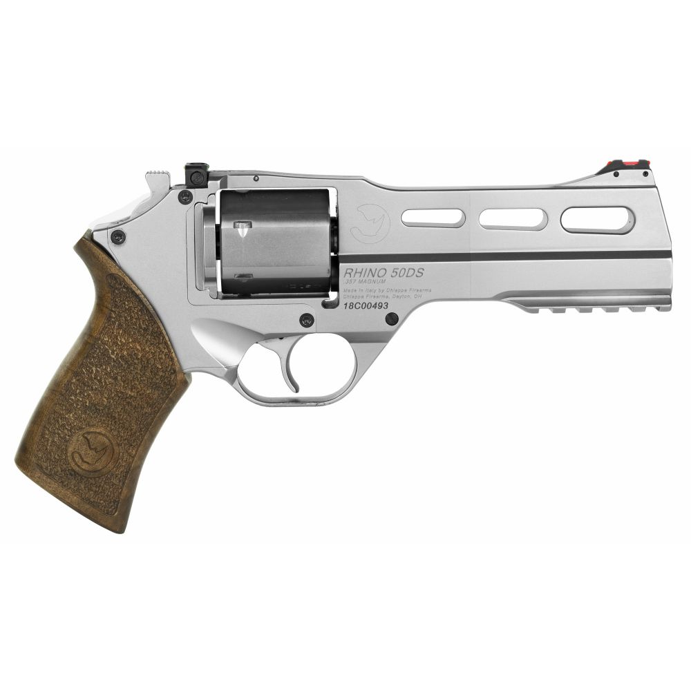 Chiappa Rhino 50SA .357 Magnum 5" Nickel 6 Shot Revolver - 6 Rounds | 5" Barrel | Nickel