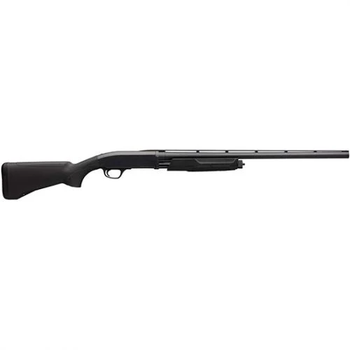 Browning BPS Field 12 Gauge, 3" Chamber, 28" Barrel, Black, 4 Rounds - 4+1 Rounds | 28" Barrel | 3" Chamber | Black Stock | Synthetic | Blue/Black
