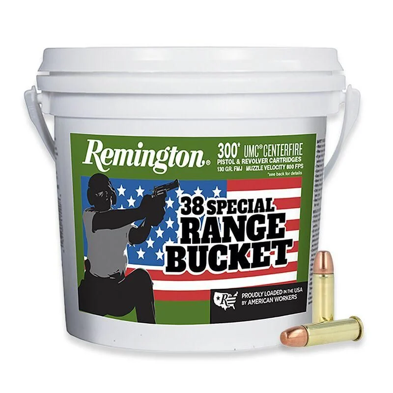 Remington UMC 38 Spl 130gr MC 250/bx (250 rounds per box) - Brass Casing