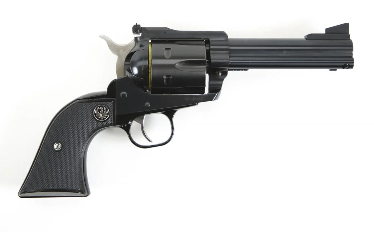 Ruger Blackhawk Convertible Blued 4.62" 45 Long Colt / 45 ACP Revolver - 6 Rounds | 4.62" Barrel | Polymer Grips | Blue/Black | Adjustable Sights