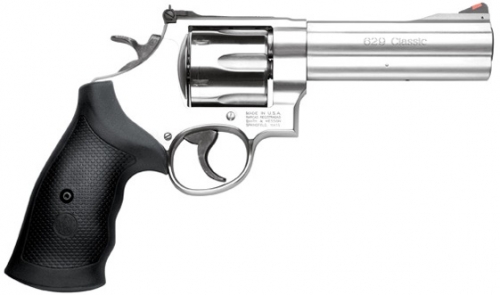 Smith & Wesson Model 629 Classic 5" 44mag Revolver - 6 Rounds | 5" Barrel | Polymer Grips | Stainless/Silver