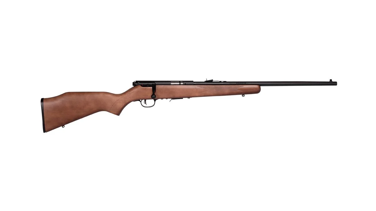 Savage 93 G .22 Magnum Bolt Action Rifle - 5+1 Rounds | 20.75" Barrel | Wood Stock | Blue/Black
