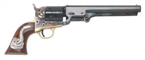 Cimarron Man With No Name Conversion Hollywood Series 38 Special Revolver - 6 Rounds | 7.5" Barrel | Wood Grips | Case Hardened | 3-Dot Sights