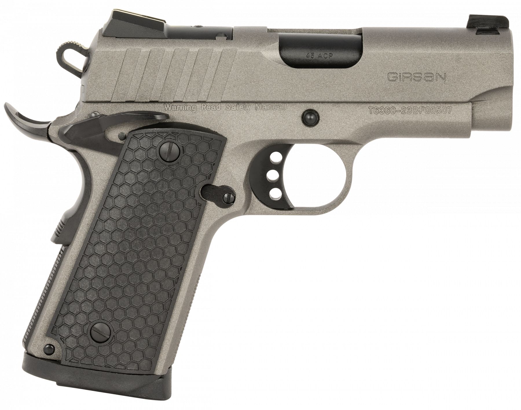Girsan MC1911 Sub-Compact .45 ACP Tungsten Gray Cerakote Optic Ready - 6 Rounds | 3.4" Barrel