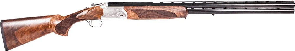 American Tactical Imports KOFS Cavalry SVE 12 Gauge 28" Blued, Silver Engraved Receiver, 5 Chokes - 2 Rounds | 28" Barrel | 3" Chamber | Wood Stock | Blue/Black