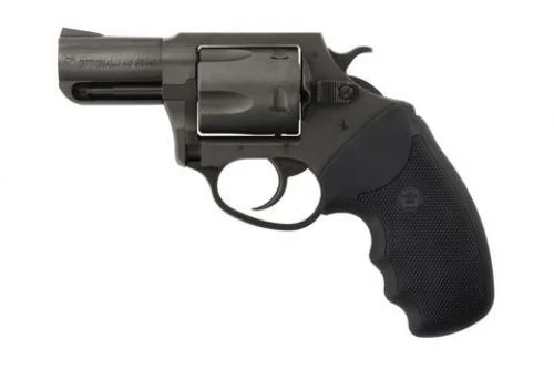 Charter Arms Pitbull Black Nitride 40 S&W Revolver - 5 Rounds | Rubber Grips | Blue/Black | 3-Dot Sights