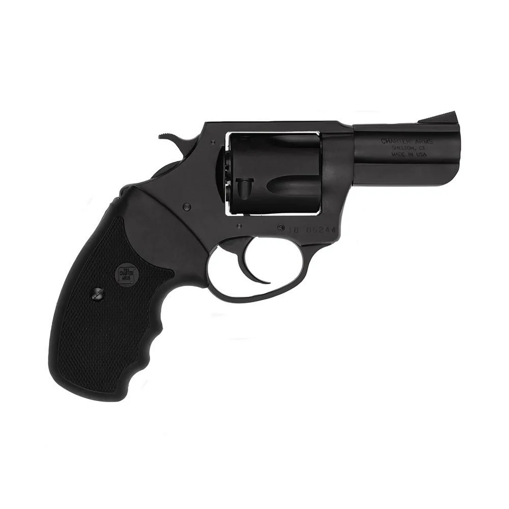 Charter Arms Bulldog Black 44 Special Revolver - 5 Rounds | 2.5" Barrel | Polymer Grips | Blue/Black | 3-Dot Sights