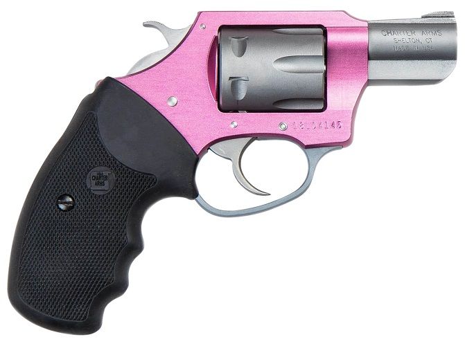 Charter Arms Pink Lady 22 LR Revolver - 8 Rounds | 2" Barrel | Rubber Grips | Pink | 3-Dot Sights