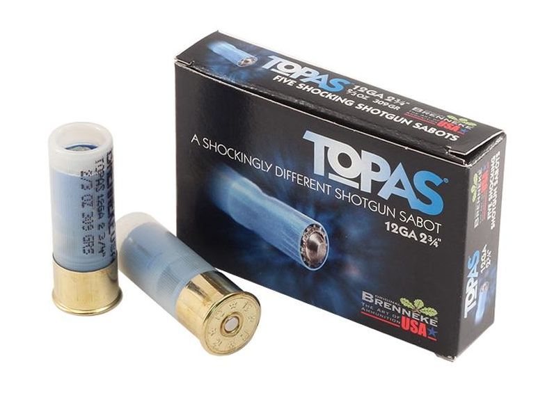 Brenneke TOPAS Sabot 12GA2-3/4"2/3 oz Sabot Slug 5rd box