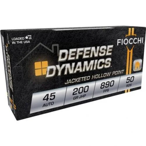 Fiocchi Shooting Dynamics 45 Automatic Colt Pistol (ACP) 200 GR Jacketed - Brass Casing