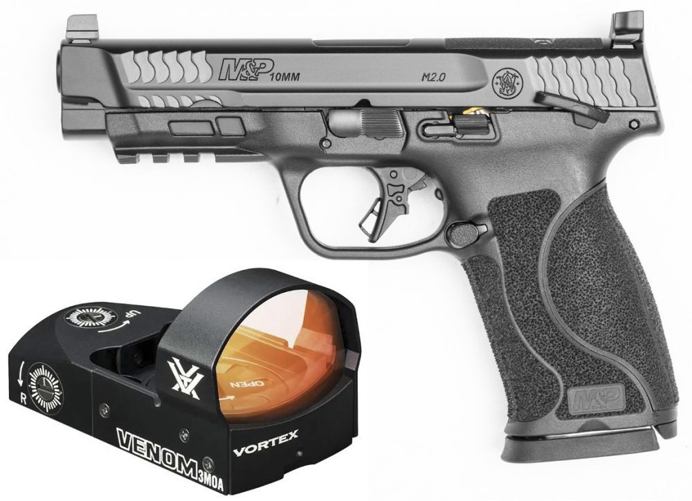 Smith & Wesson M&P M2.0 10mm 4.6" w/ Vortex Venom Red Dot - 15+1 Rounds | 4.60" Barrel | Blue/Black | 2-Dot Sights