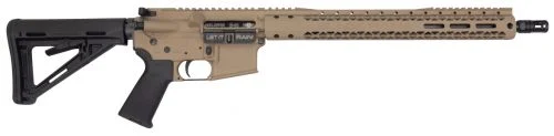 Black Rain Ordnance Fission Flat Dark Earth Battleworn 223 Remington/5.56 NATO AR15 Semi Auto Rifle - 30+1 Rounds | 16" Barrel | Magpul MOE Stock | Synthetic | FDE/Tan